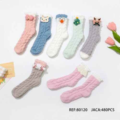 Calcetines Mujer Invierno Ochos Detalle Animales