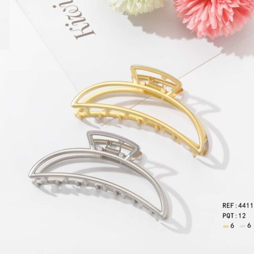 Pinza De Pelo Dorada Y Plata