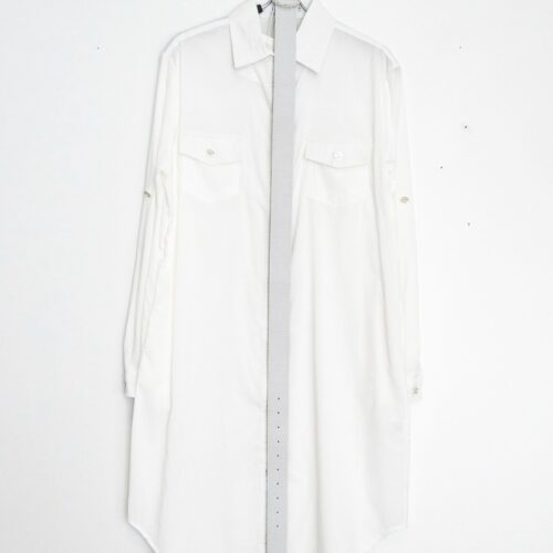 Vestido Corto Camisero Blanco con Cinturón