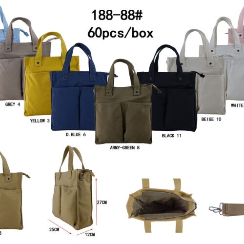 Bolso Mediano Canvas Bolsillos