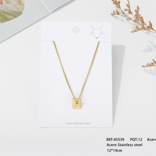 Collar Acero Inicial ´´F´´