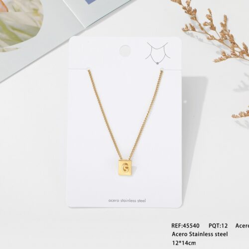 Collar Acero Inicial ´´G´´