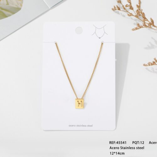 Collar Acero Inicial ´´H´´