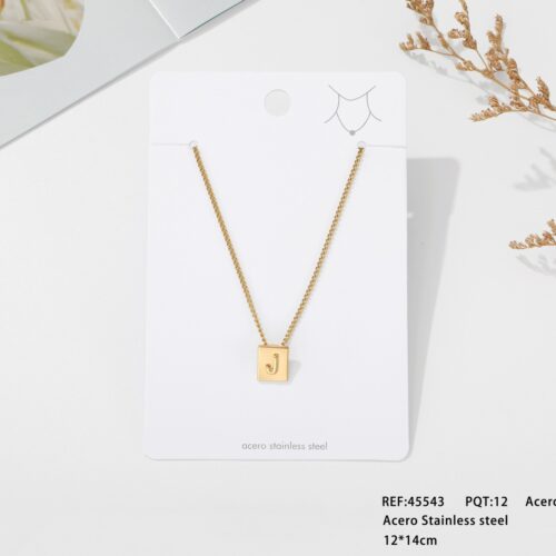 Collar Acero Inicial ´´J´´