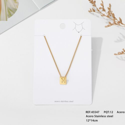 Collar Acero Inicial ´´N´´