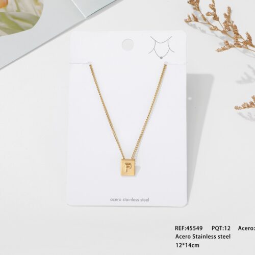 Collar Acero Inicial ´´P´´