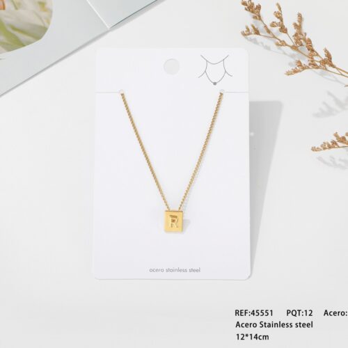 Collar Acero Inicial ´´R´´