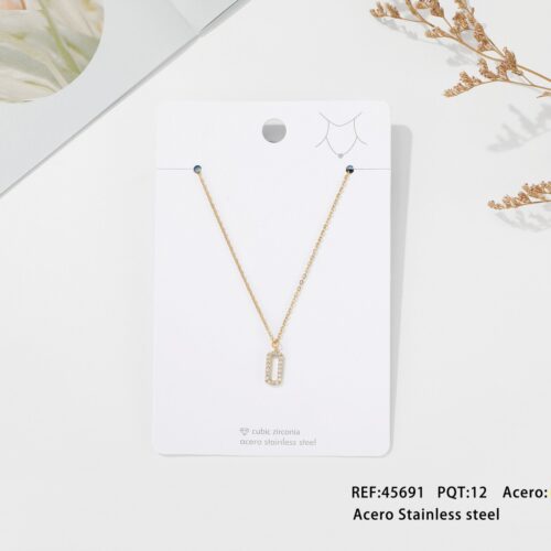 Collar Acero Colgante Circonitas