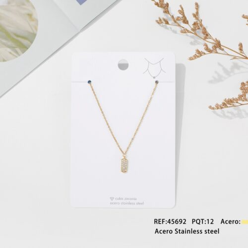 Collar Acero Colgante Circonitas