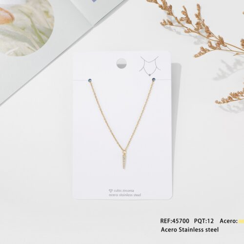 Collar Acero Colgante Circonitas