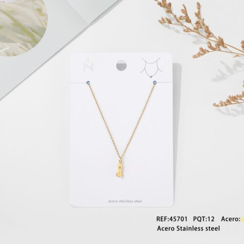 Collar Acero Colgante Cohete