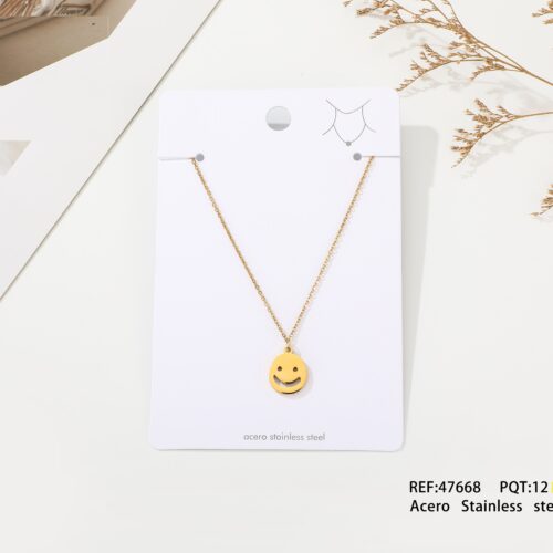 Collar Acero Colgante Carita