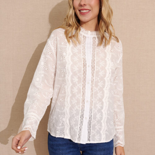 Blusa Blanca Encaje