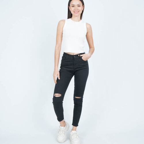 Pantalón Vaquero Pitillo Rotos