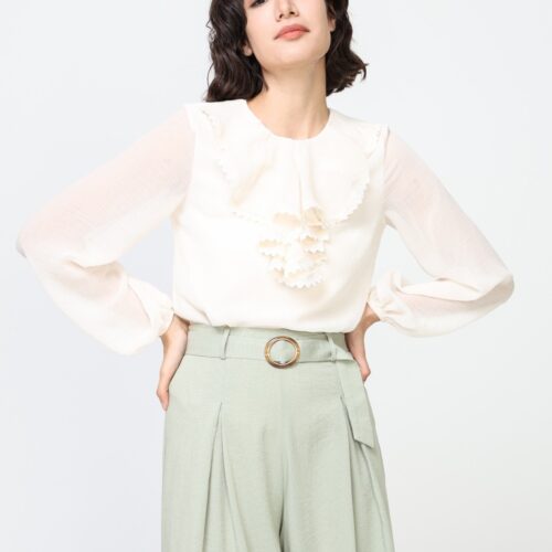 Blusa Blanca Volantes