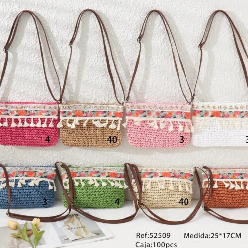 Bandolera Diseño Étnico con Borlas