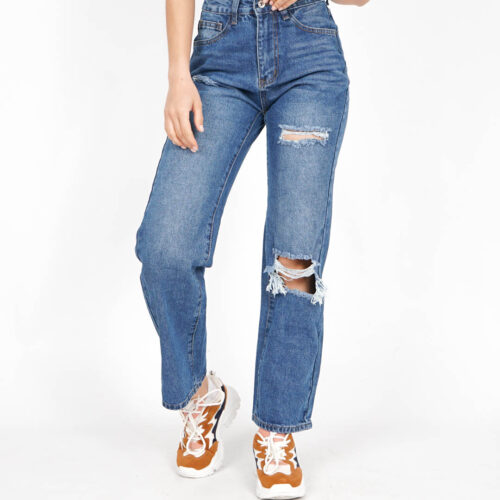 Pantalón Vaquero Ancho Roto