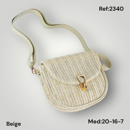 Bolso Bandolera Trenzado con  Solapa