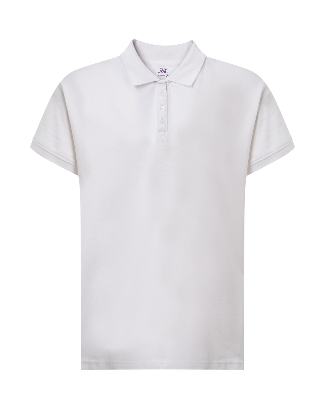 jhktshirt_curvspolo_wh Polo Piqué Mujer Tallas Grandes 200gr - Curves - Imagen 2