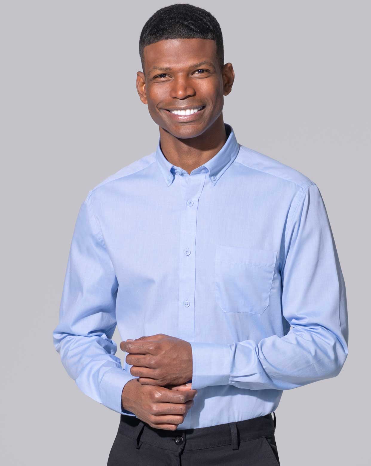 jhktshirt_shaoxf_0 Camisa Oxford Manga Larga Hombre – Trabajo y Corporate - Imagen 1