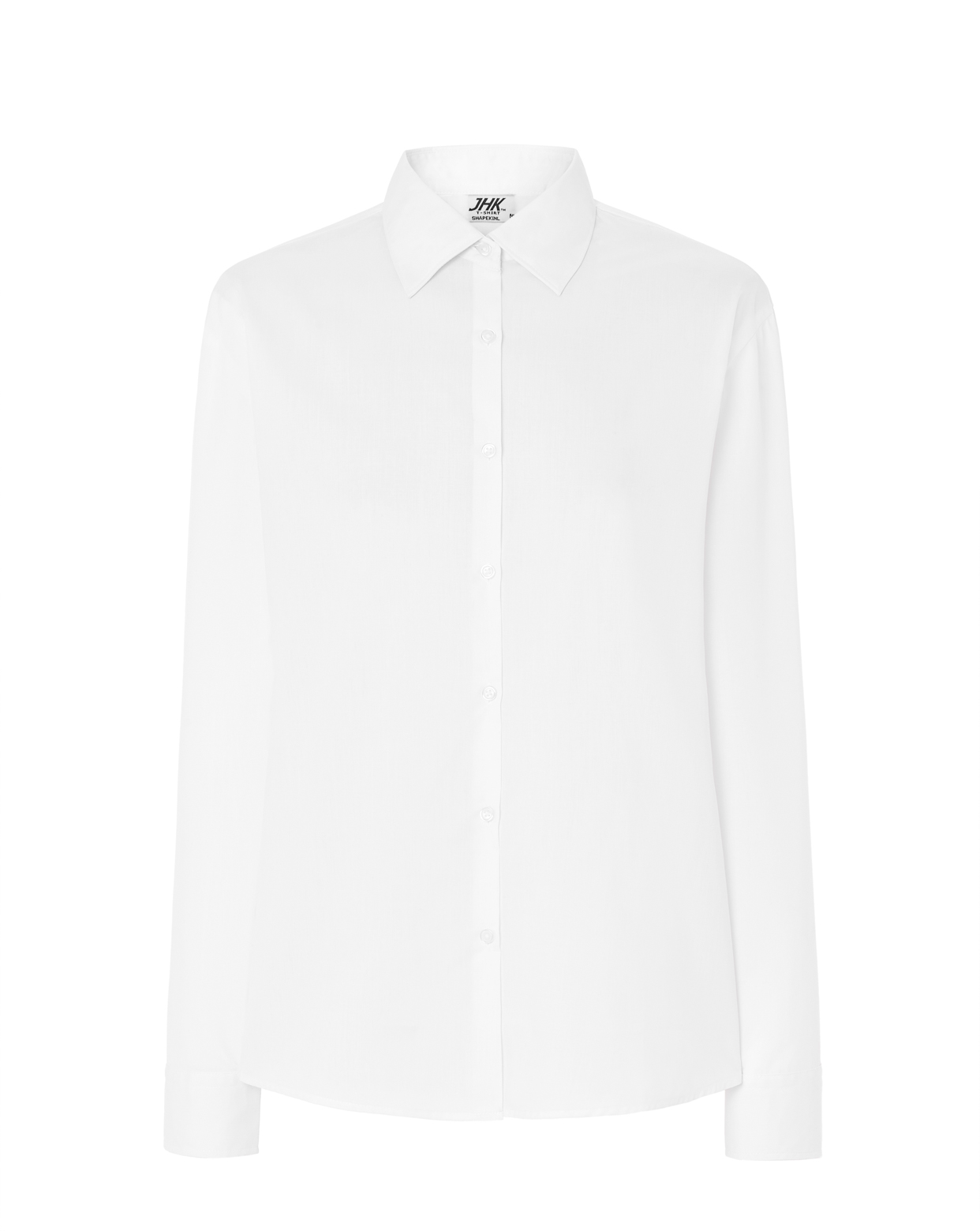 jhktshirt_shlpekin_wh Camisa mujer entallada antiarrugas popelín - PEKIN LADY - Imagen 2