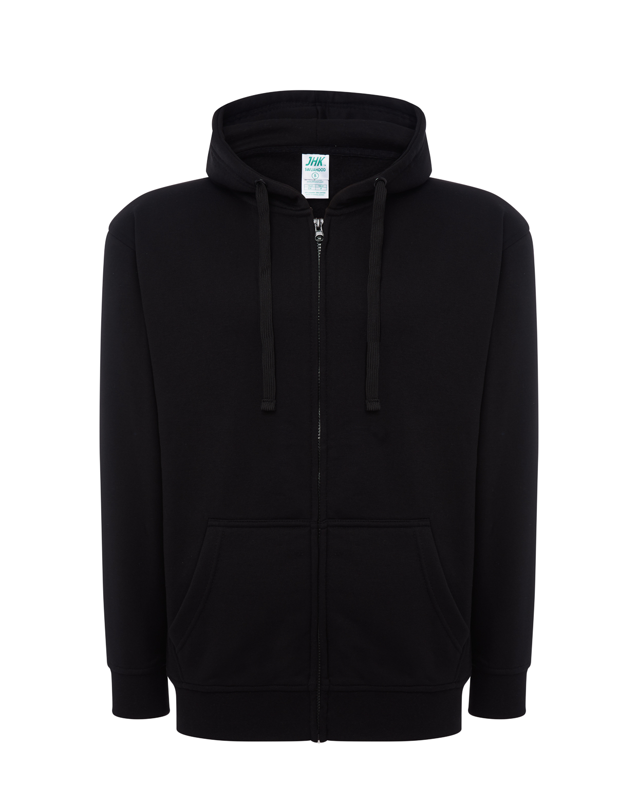 jhktshirt_swuahood240_bk Sudadera Hombre Capucha French Terry Cremallera Cubierta - Imagen 3