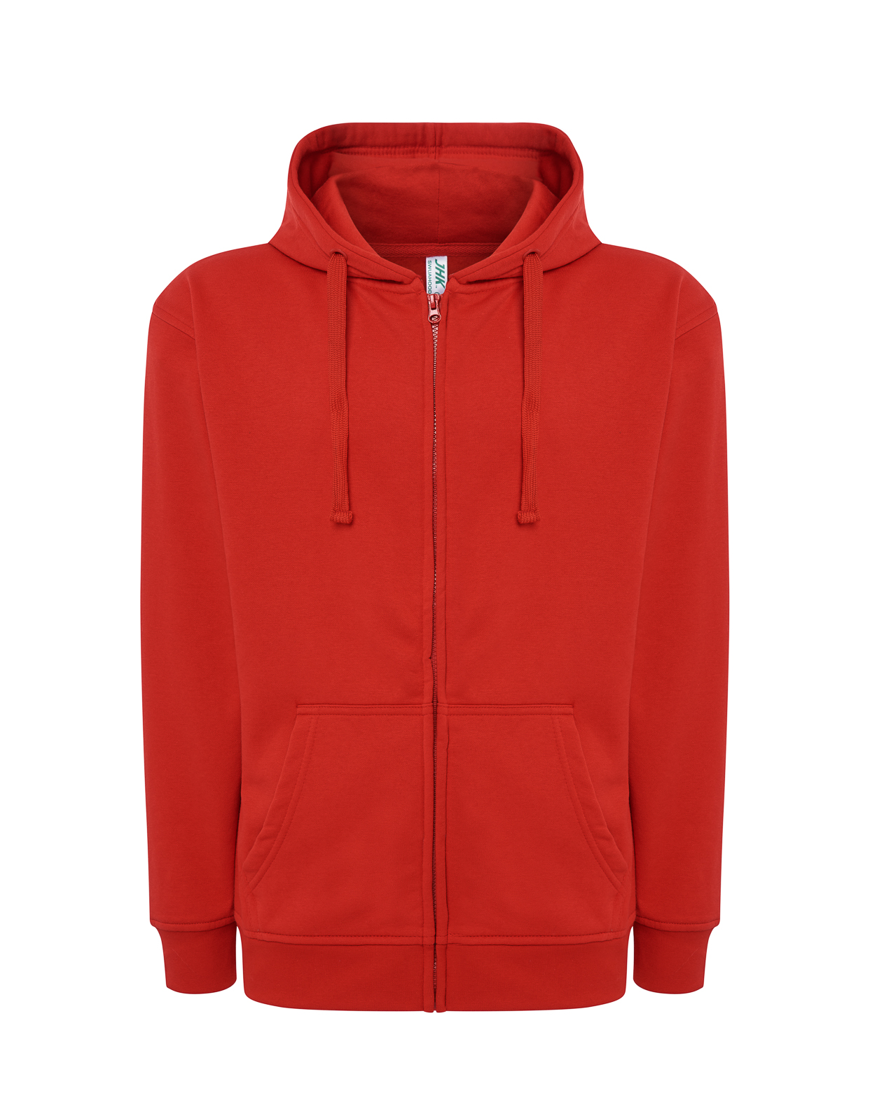 jhktshirt_swuahood240_rd Sudadera Hombre Capucha French Terry Cremallera Cubierta - Imagen 4