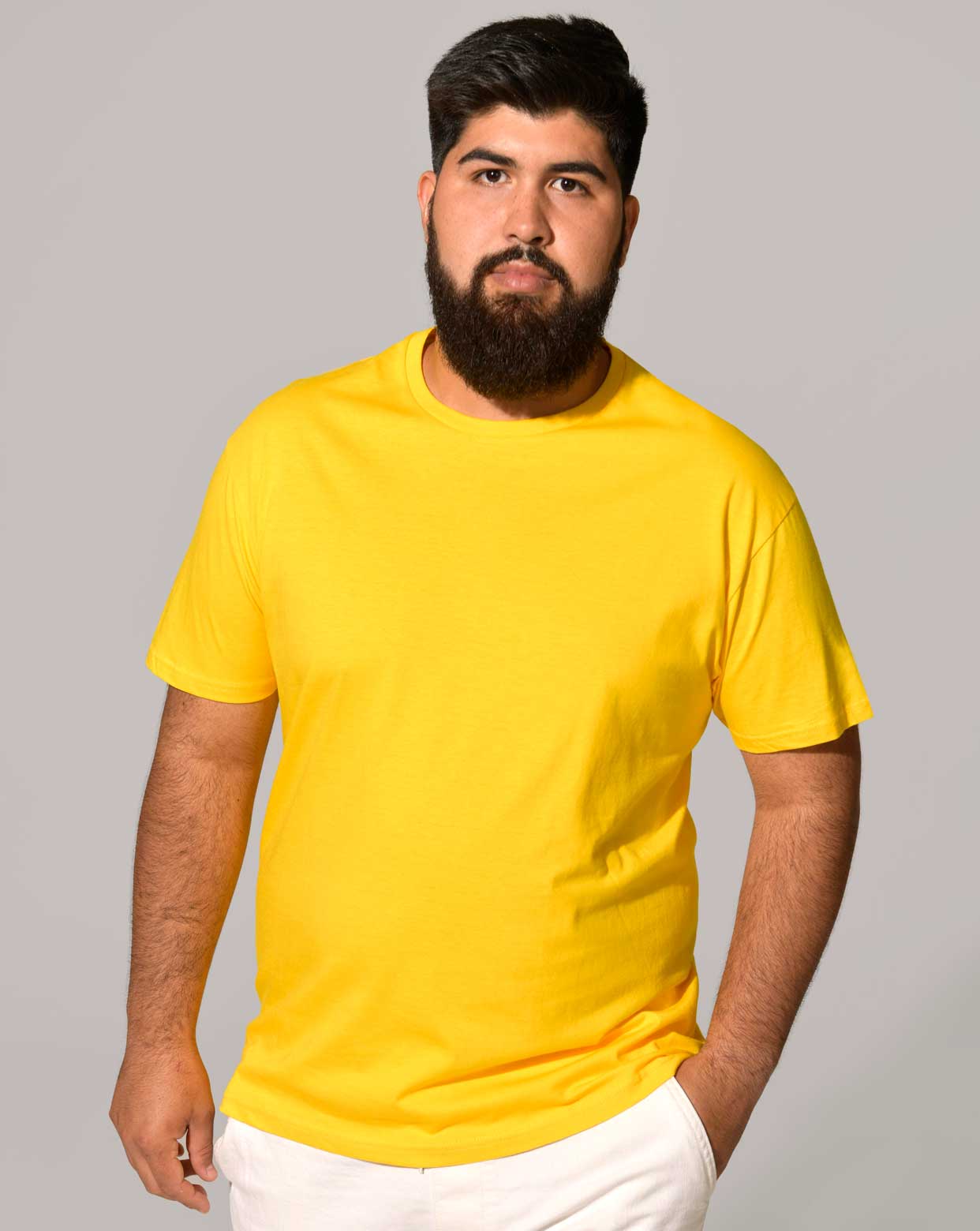 jhktshirt_tsra150ks_0 Camiseta Básica Hombre Tallas Grandes King Size 100% Algodón - Imagen 1