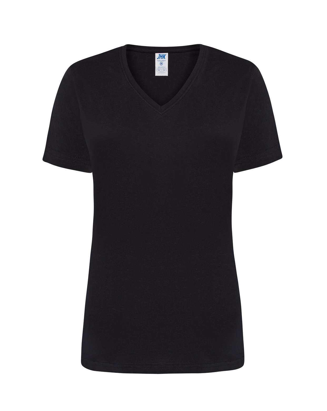 jhktshirt_tsrlcmfp_bk Camiseta Mujer Cuello Pico 100% Algodón 145gr – Lady Regular V-Neck - Imagen 3