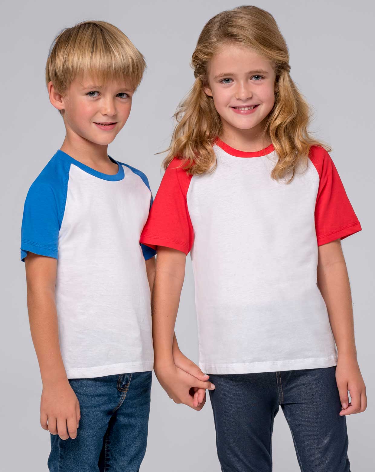 jhktshirt_tsukbsb_0 Camiseta Infantil Baseball Raglan Unisex Personalizable - Imagen 1