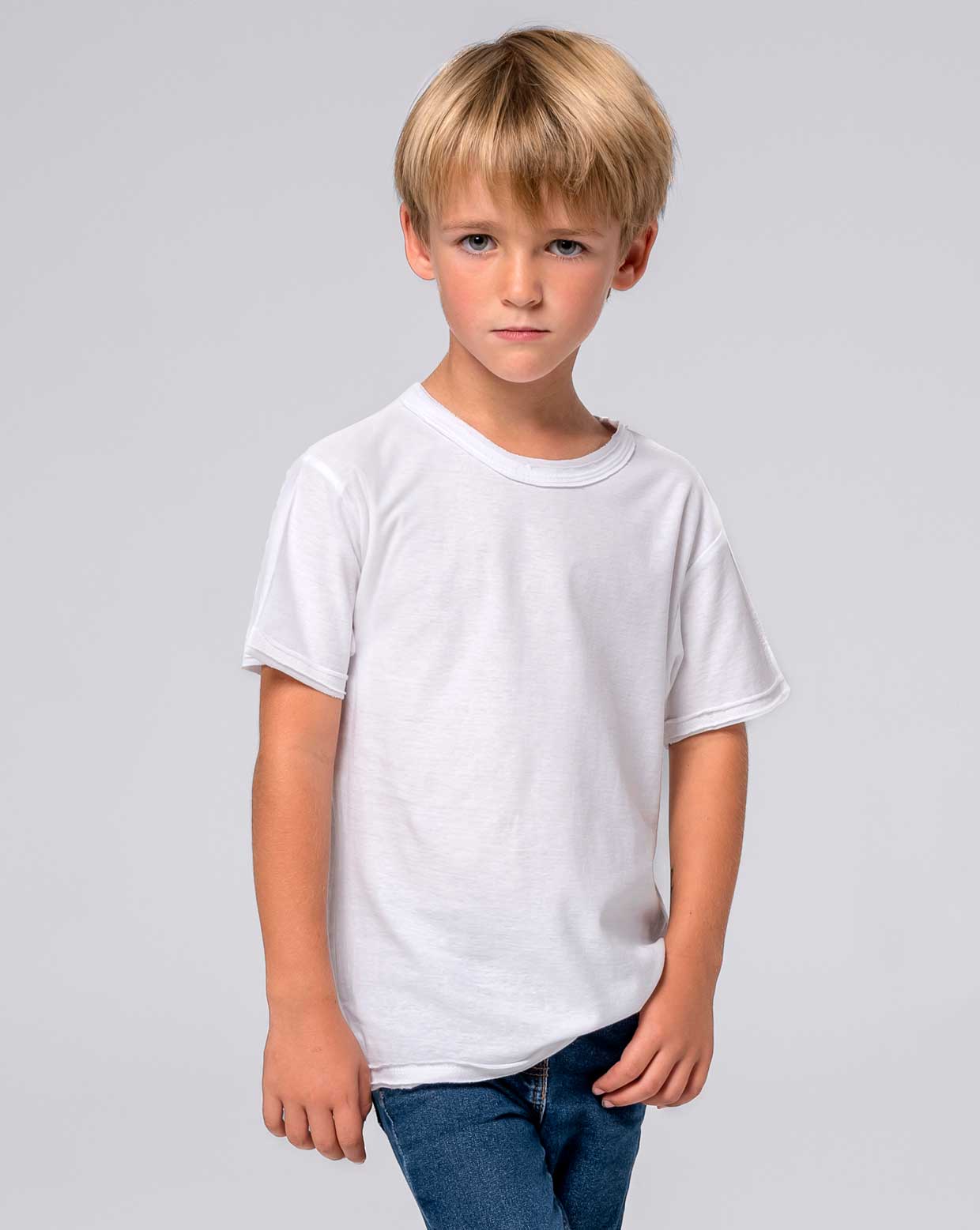 jhktshirt_tsuksea_0 Camiseta Sea Kid Blanca Infantil Unisex Manga Corta 155gr - Imagen 1