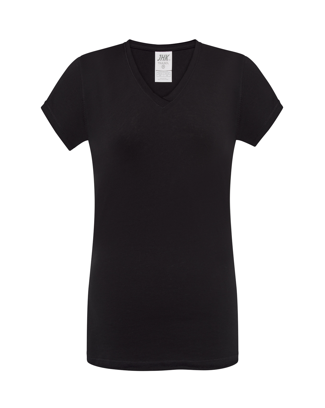 jhktshirt_tsulscl_bk Camiseta Mujer Cuello Pico Sicilia - Algodón Sin Rematar - Imagen 3