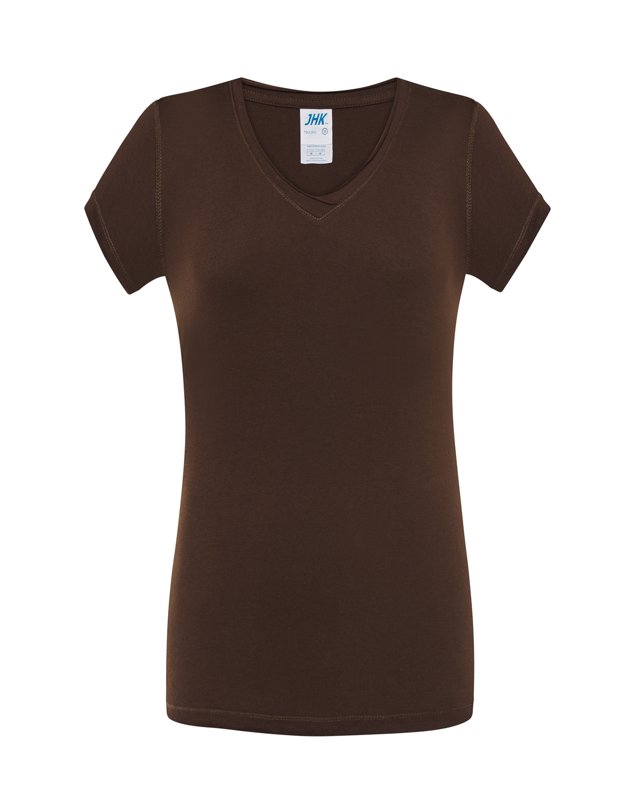 jhktshirt_tsulscl_ch Camiseta Mujer Cuello Pico Sicilia - Algodón Sin Rematar - Imagen 4