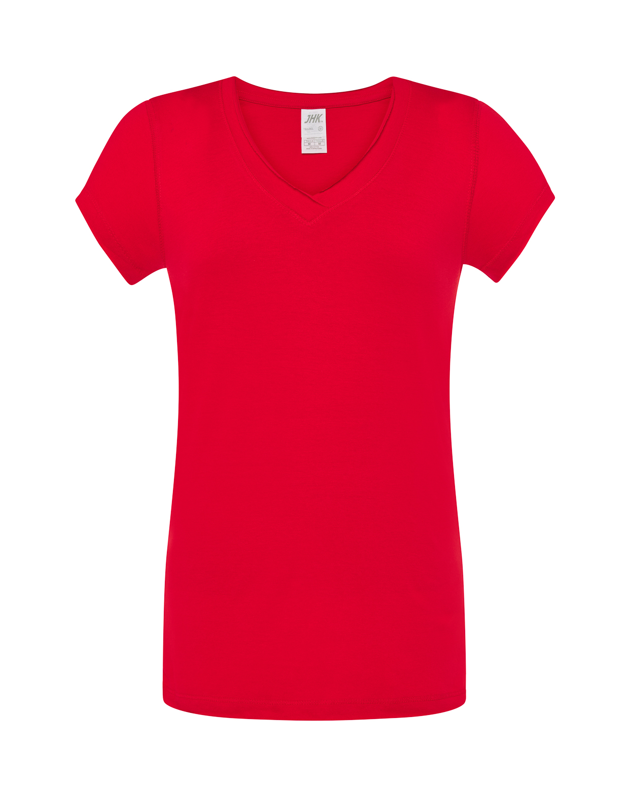 jhktshirt_tsulscl_rd Camiseta Mujer Cuello Pico Sicilia - Algodón Sin Rematar - Imagen 8
