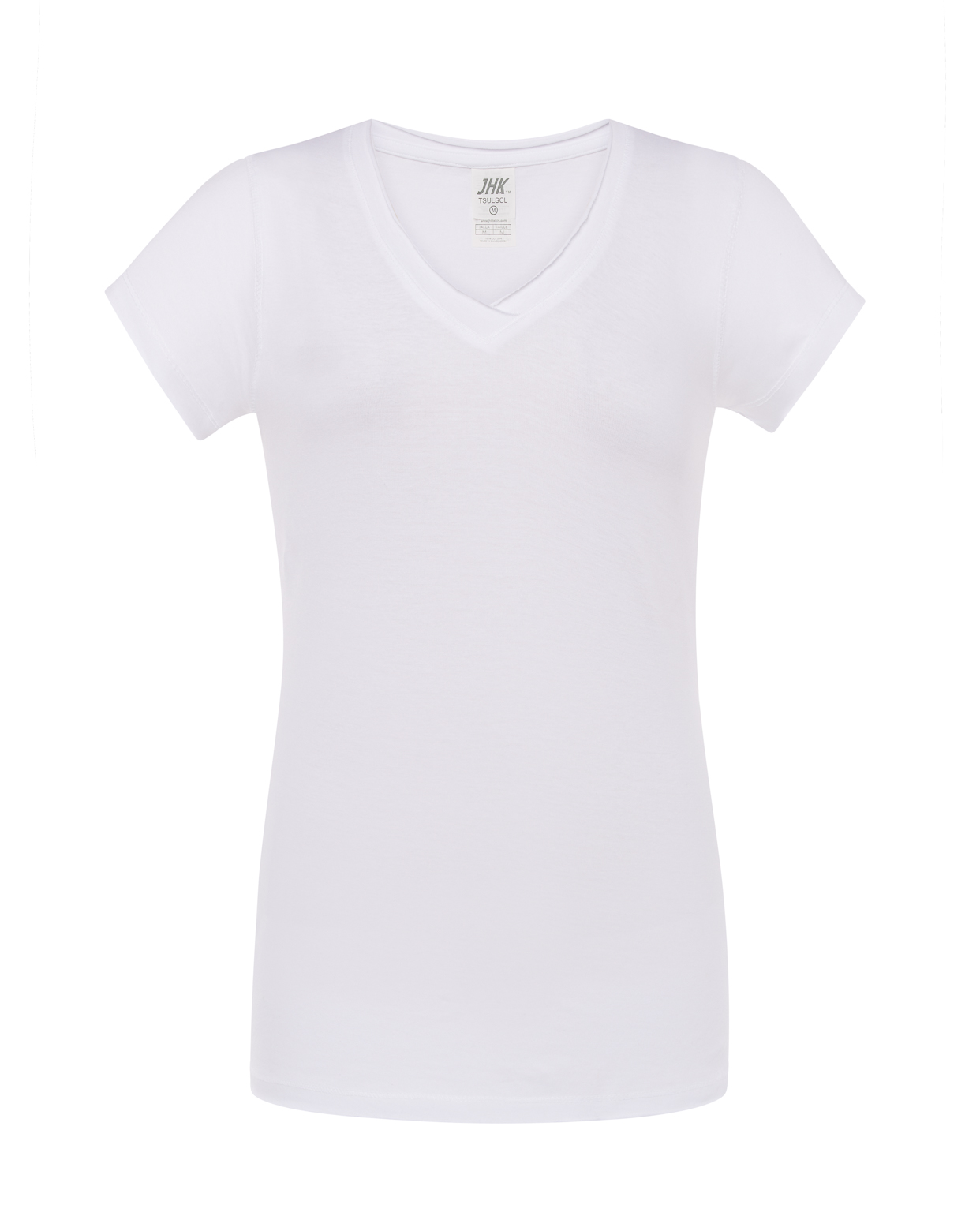 jhktshirt_tsulscl_wh Camiseta Mujer Cuello Pico Sicilia - Algodón Sin Rematar - Imagen 2