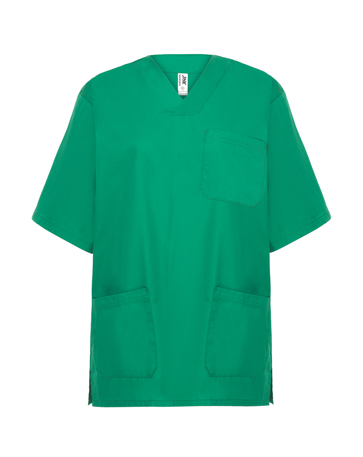 jhktshirt_wkoporto_em OPORTO Casaca Sanitaria Unisex Manga Corta - Cuello V Workwear - Imagen 4