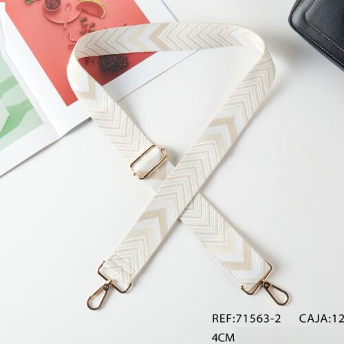 Correa Asa Estampado Étnico Beige