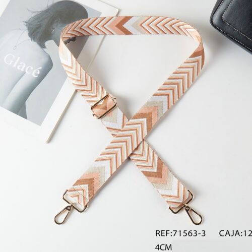 Correa Asa Estampado Étnico Salmon