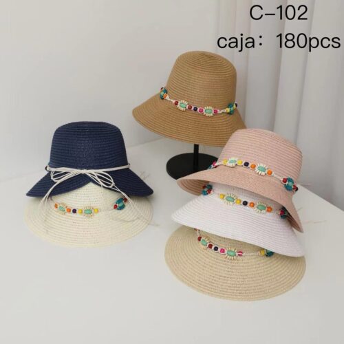 Sombrero Verano Cinta Margaritas