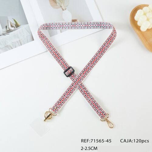 Correa Asa para Móvil Roja Estampado Étnico