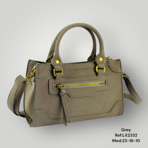 Bolso Estilo Maletín Piel Sintética Serraje