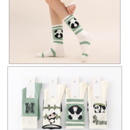 Calcetines Altos Panda Mujer
