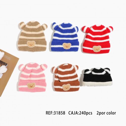 Gorro Infantil Canalé Rayas con Forro