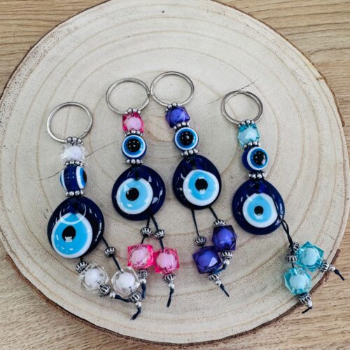 Llavero Abalorios  Ojo Turco Colores Surtidos