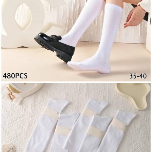 Calcetines Largos Blancos de Mujer