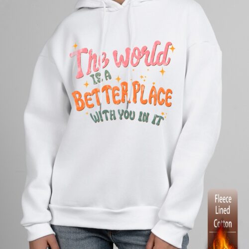 Sudadera Blanca Afelpada The World