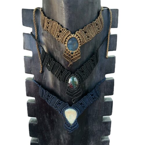 Collar Bolitas Detalle Piedra