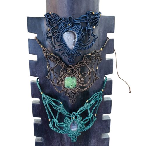 Collar Bolitas Detalle Piedra