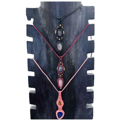 Collar Bolitas Doble Piedra