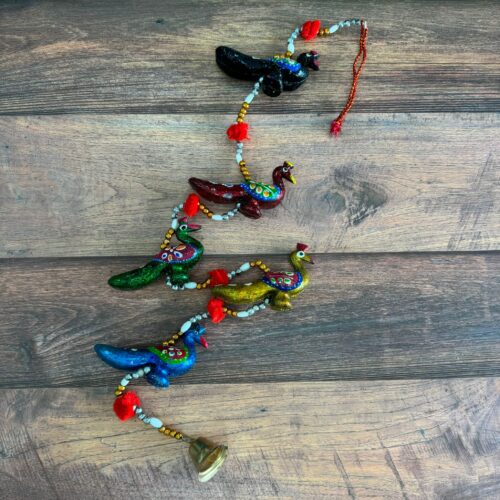 Decoración Tira India Pavo Real Multicolor